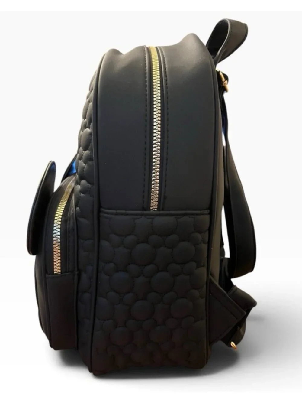 Disney Winking Mickey Mouse Quilted Black & White Backpack Primark NWT